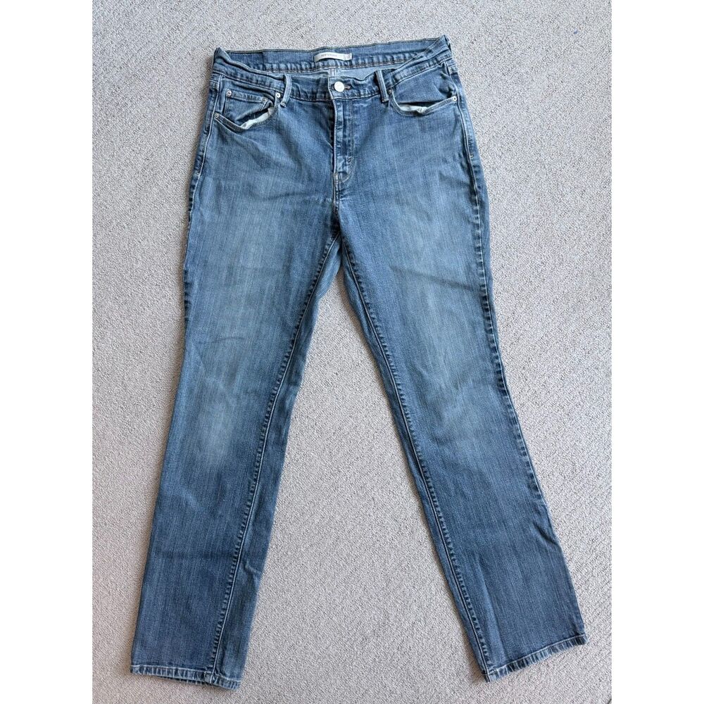 Levi's 505 Straight Leg Jeans 12 Medium Wash Blue Denim Classic Americana Casual